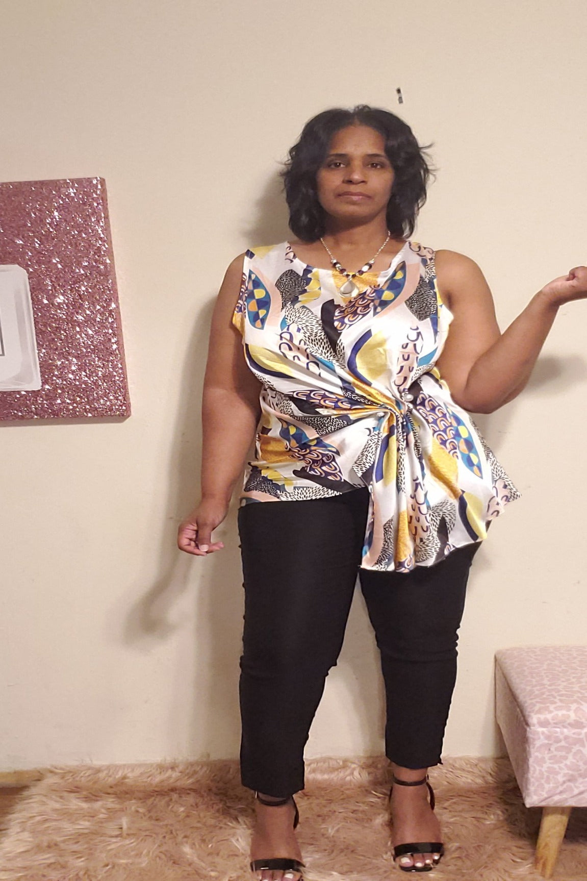Michelle Fashion Print Top