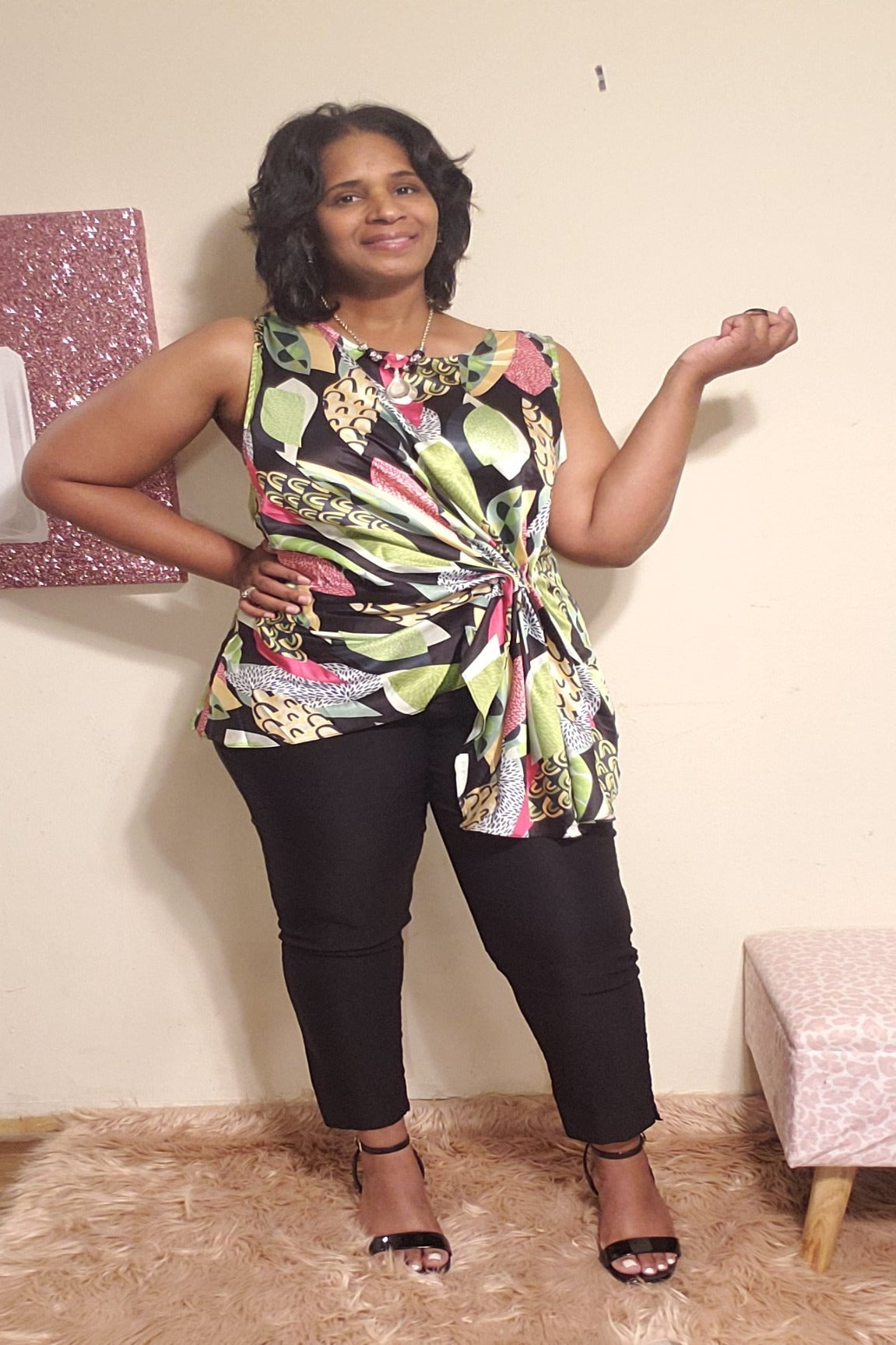 Michelle Fashion Print Top