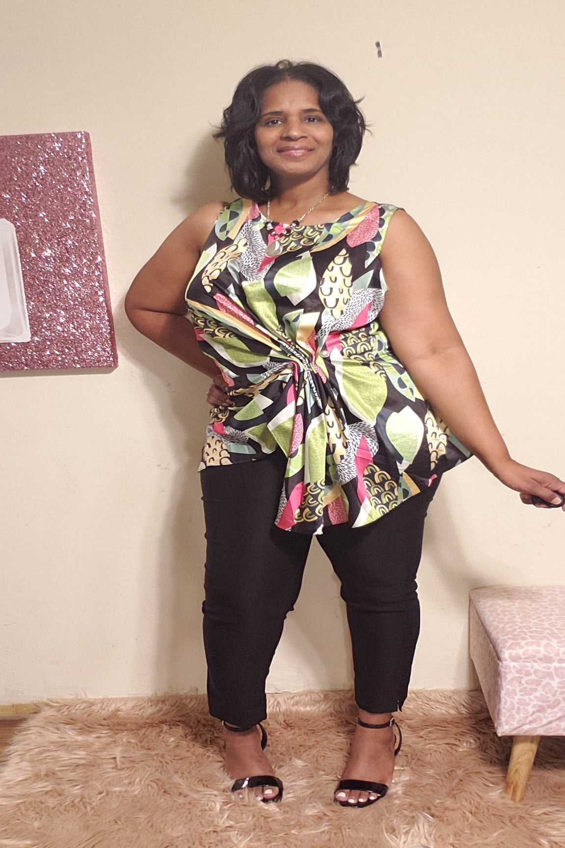 Michelle Fashion Print Top