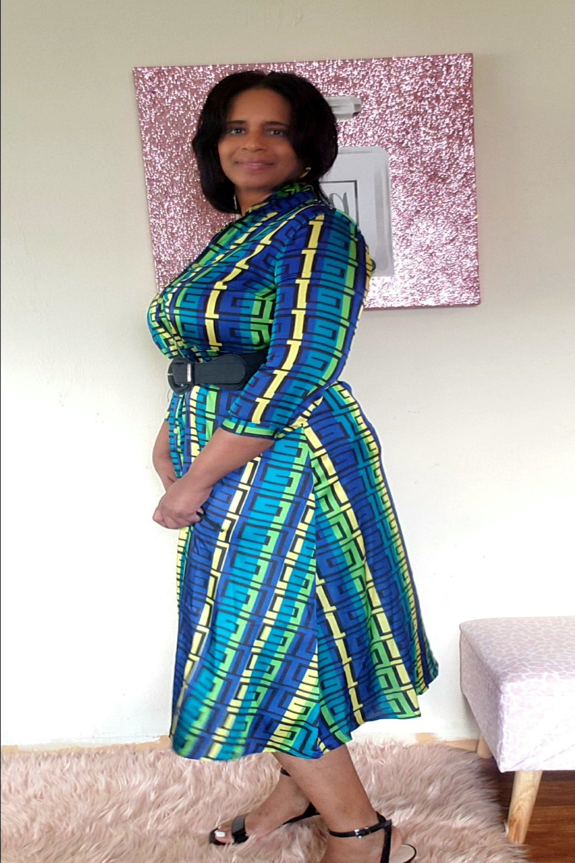 Shimmering Swirl Maxi Dress