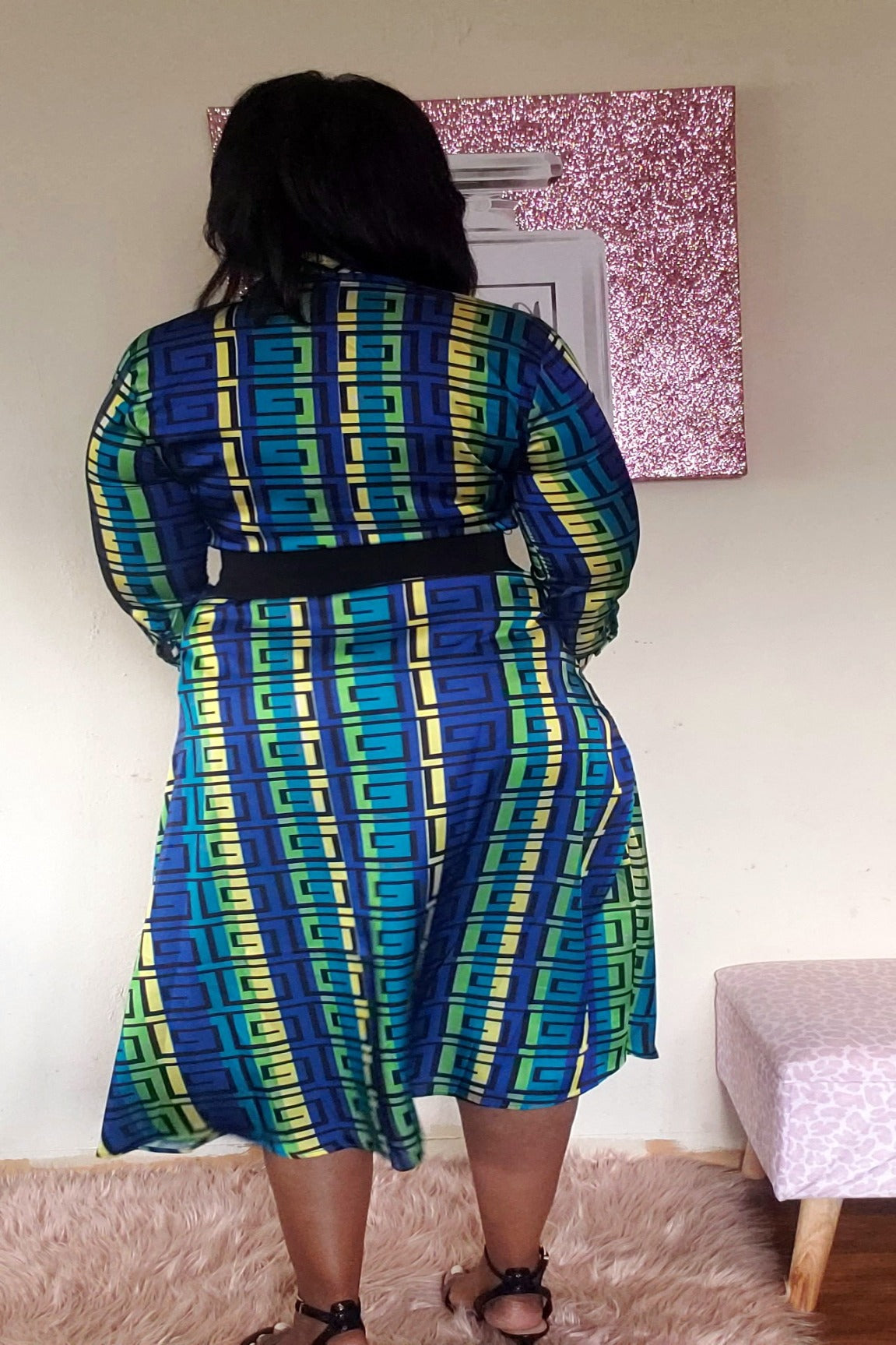 Shimmering Swirl Maxi Dress