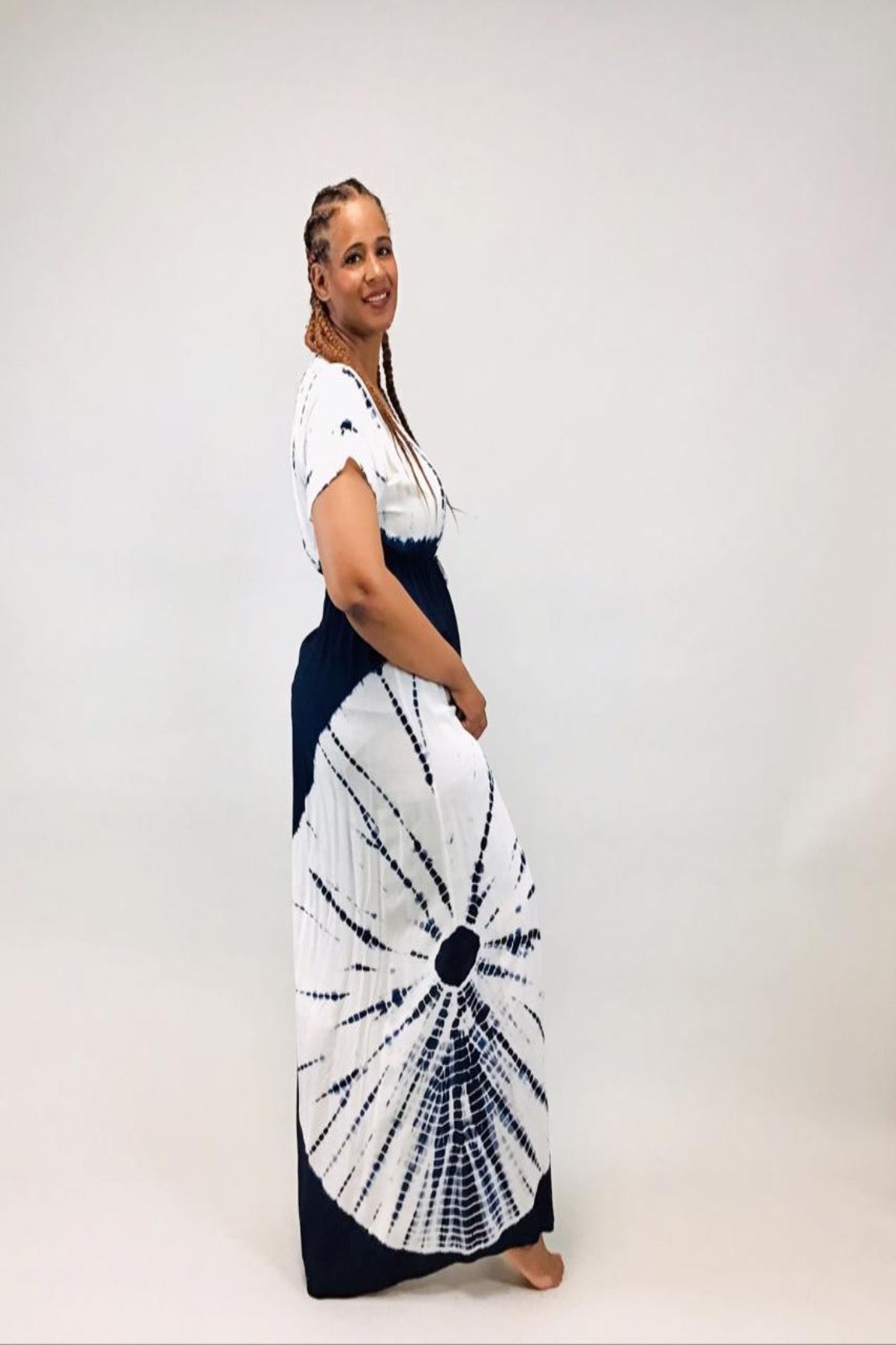 Kimono Tie Dye Maxi Dress