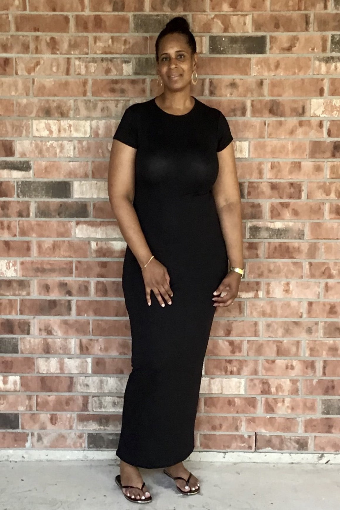 Simple Maxi Dress - Black