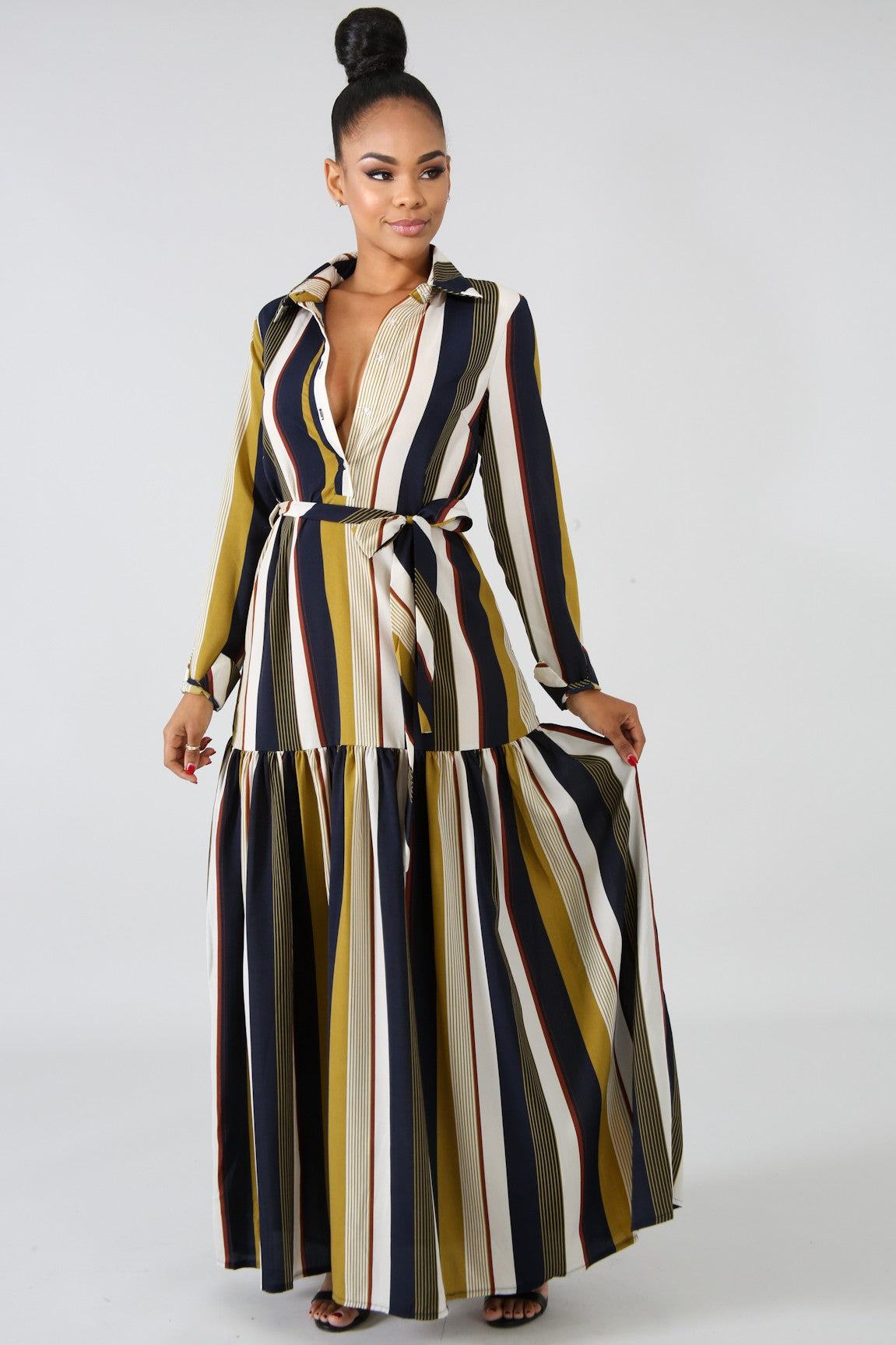 Kalpana Striped Maxi Dress