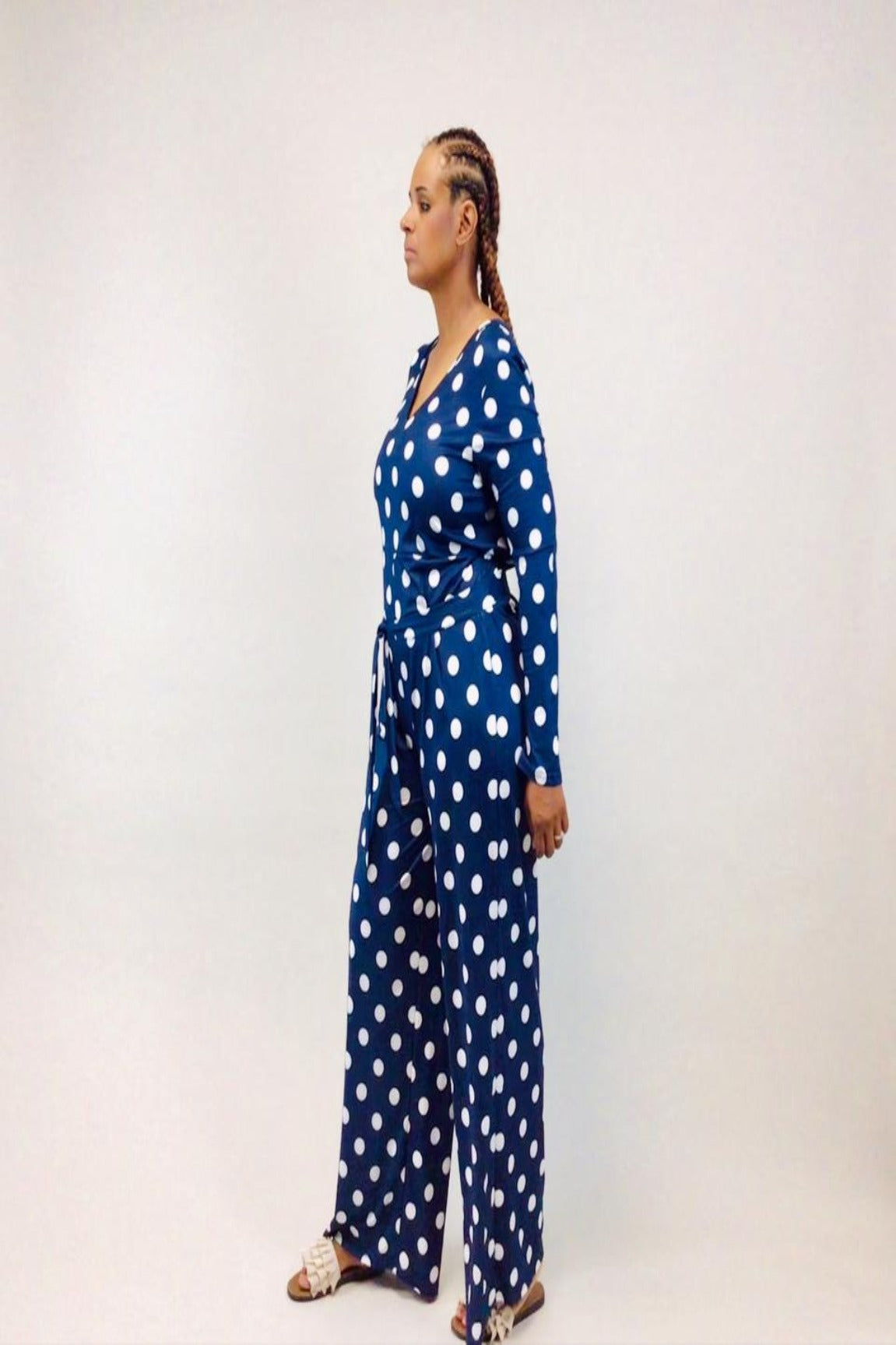 Bubbles Wide Leg Polka Dot Jumpsuit