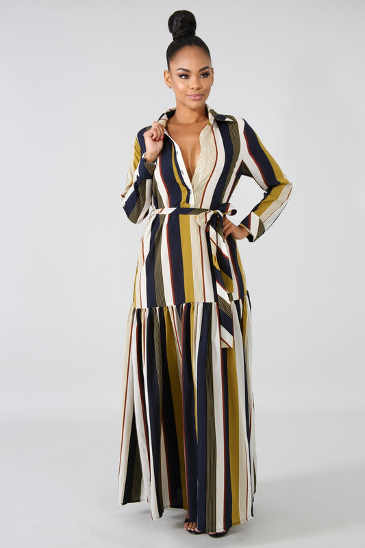 Kalpana Striped Maxi Dress