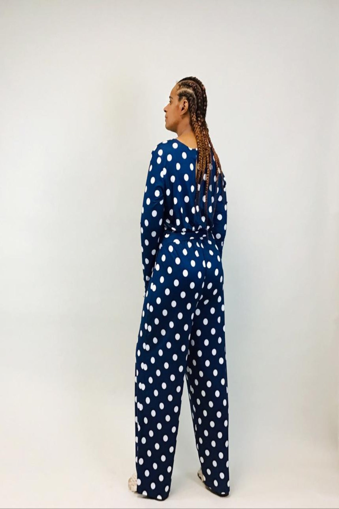 Bubbles Wide Leg Polka Dot Jumpsuit