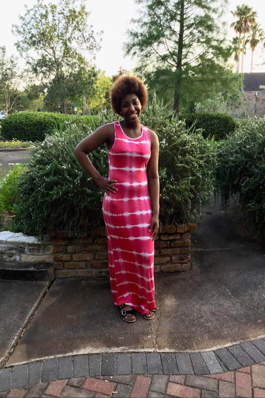 Jelly Bean Tie Dye Maxi Dress