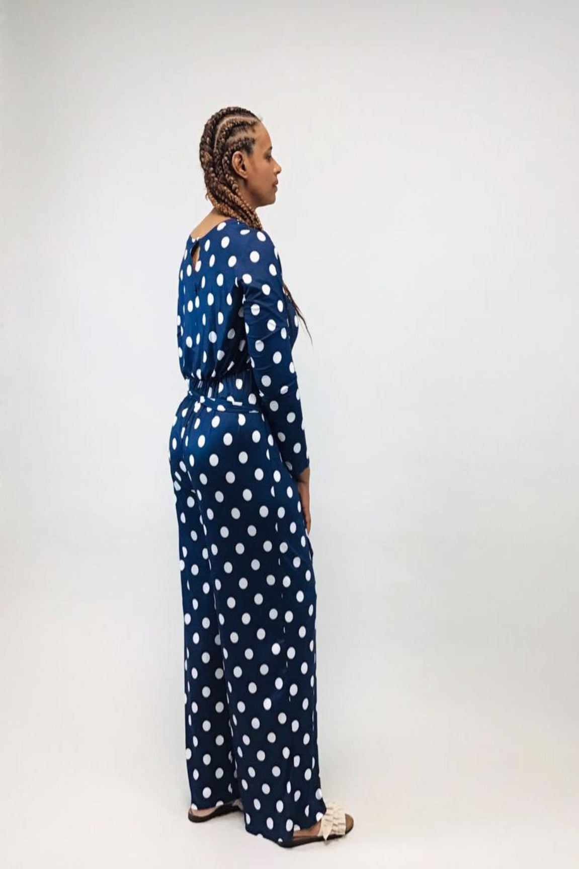 Bubbles Wide Leg Polka Dot Jumpsuit