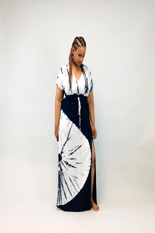 Kimono Tie Dye Maxi Dress